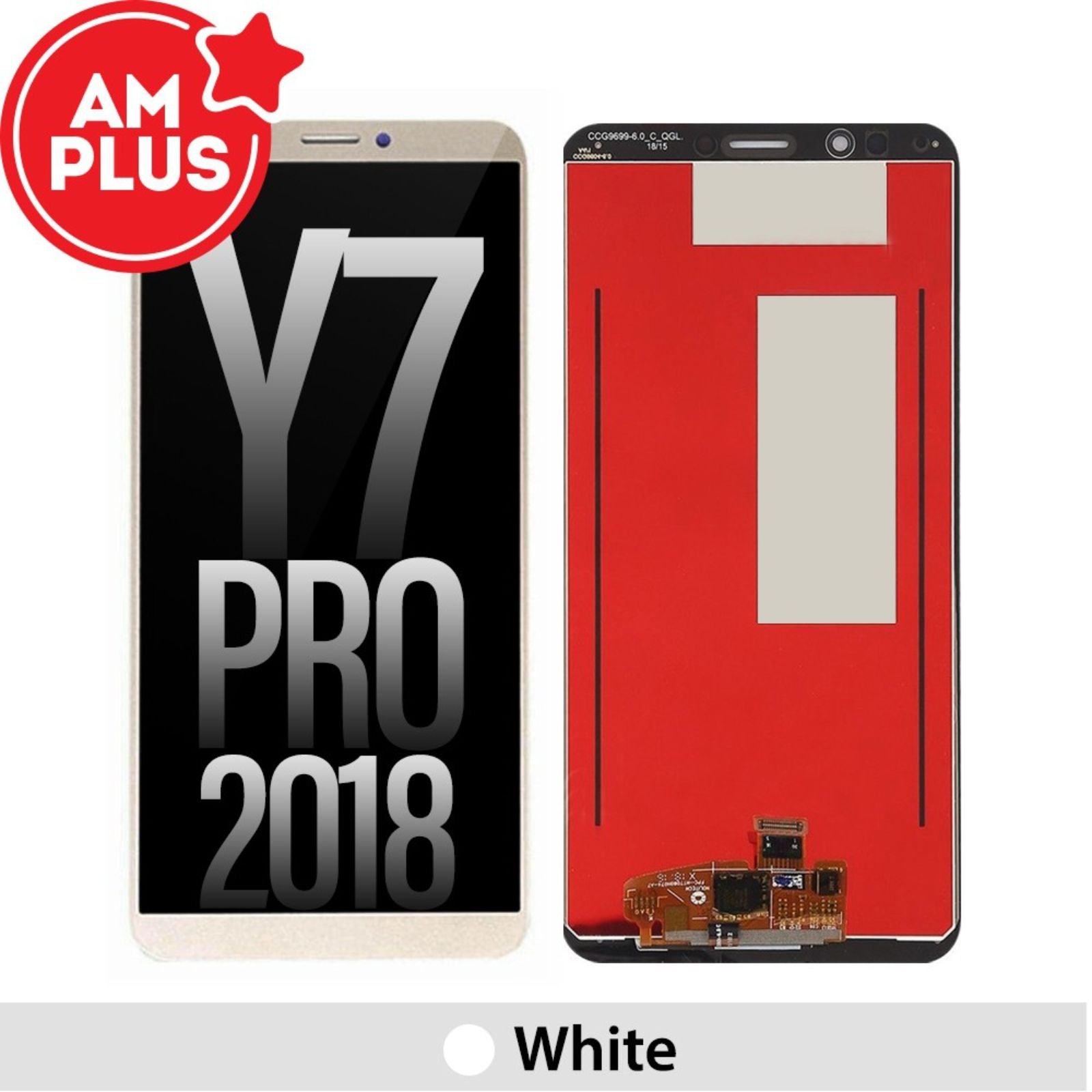 AMPLUS LCD Screen Repair for Huawei Y7 Pro (2018) Y7 Prime (2018) nova 2 lite Honor 7C Screen -White MyMobile