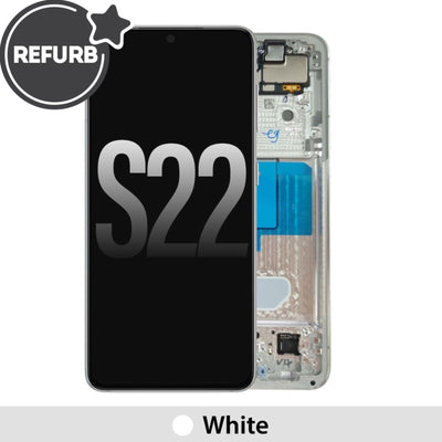 Samsung Galaxy S22 5G S901B REFURB OLED Screen Replacement Digitizer with Frame