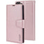 Hanman 2 in 1 Detachable Magnetic Flip Leather Wallet Cover Case for Samsung Galaxy S25-Rose Gold