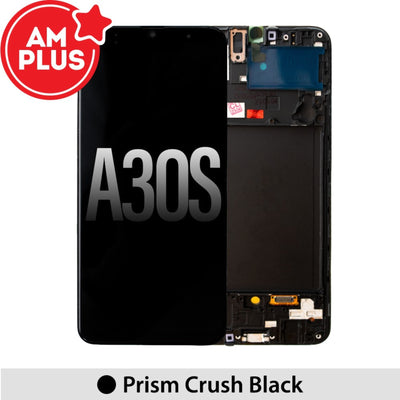 Samsung Galaxy A30s A307F AMPLUS OLED Screen Replacement Digitizer with Frame-Prism Crush Black