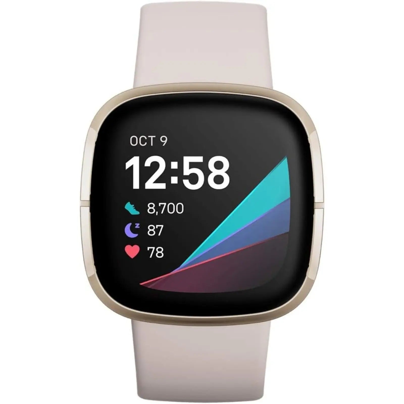 Fitbit Sense smartwatch White/Soft Gold Stainless - MyMobile