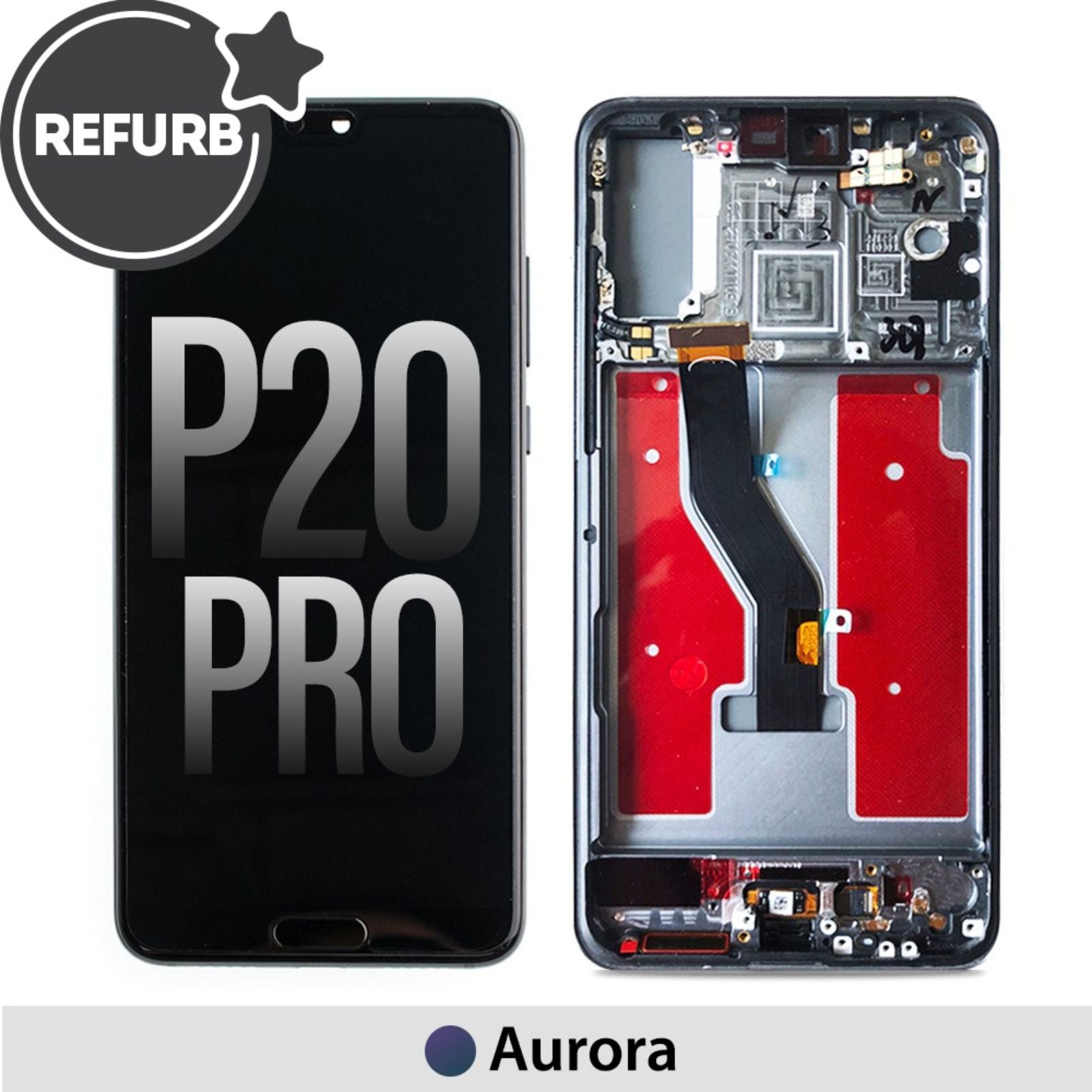 REFURB LCD Screen Repair for Huawei P20 Pro with Frame -Aurora MyMobile