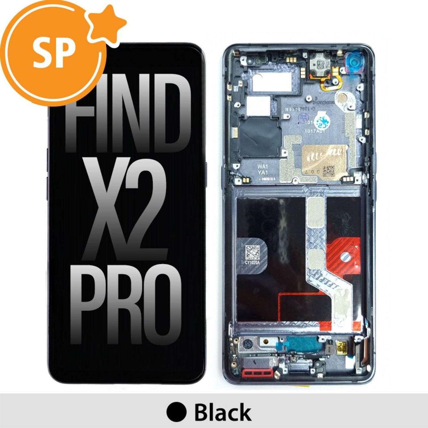 (Service Pack) LCD Screen Repair for OPPO Find X2 Pro 4903839 with Frame -Black MyMobile