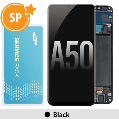 Samsung Galaxy A50 A505F OLED Screen Replacement Digitizer GH82-19204A/19714A/19289A/19713A/19711A (Service Pack)-Black