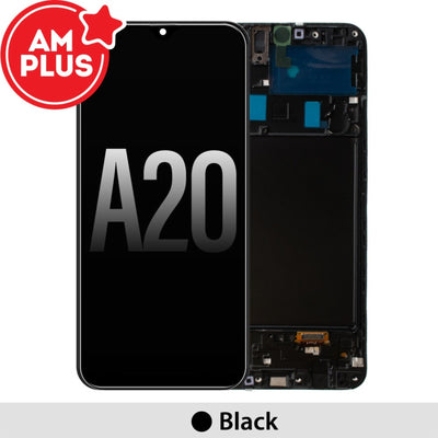Samsung Galaxy A20 A205F AMPLUS OLED Screen Replacement Digitizer with Frame-Black