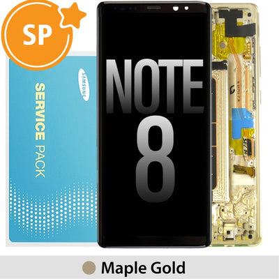 Samsung Galaxy Note 8 N950F OLED Screen Replacement Digitizer GH97-21065D21066D (Service Pack)-Maple Gold
