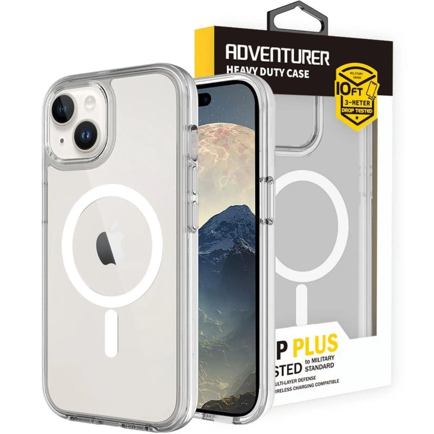 Hybrid Beatles Shockproof Case Cover with Magnetic Ring for iPhone 15