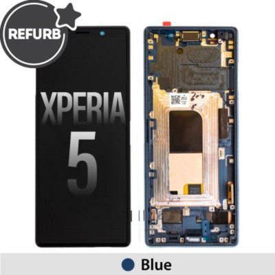 REFURB LCD Screen Repair Screen for Sony Xperia 5 with Frame -Blue