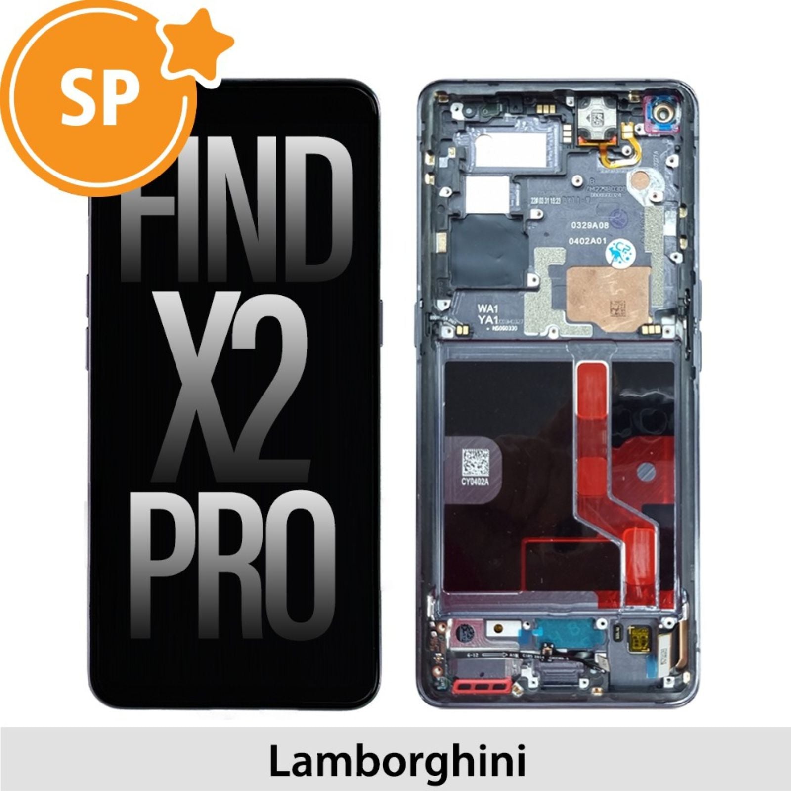 (Service Pack) LCD Screen Repair for OPPO Find X2 Pro 4903836 with Frame -Lamborghini Edition MyMobile