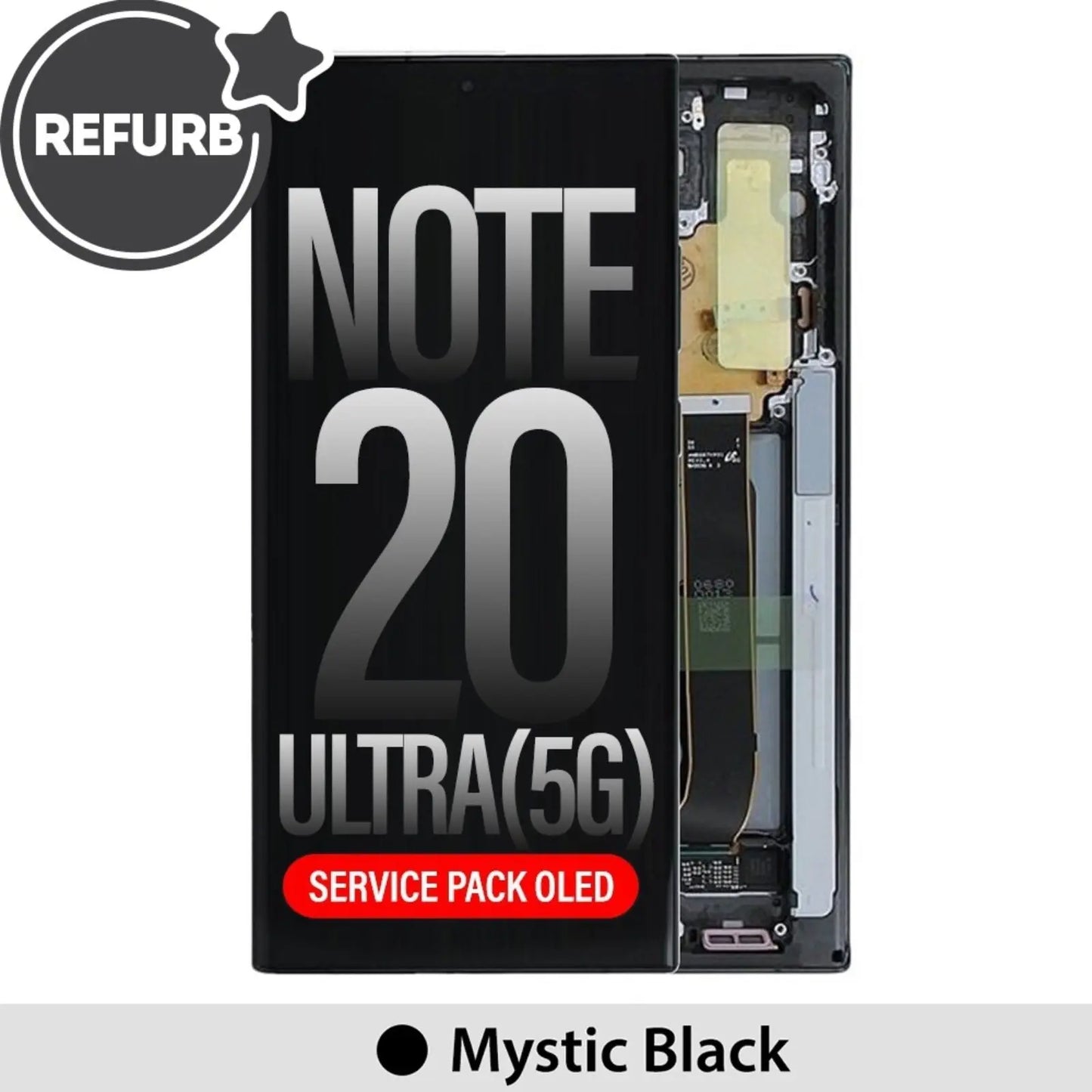 Samsung Galaxy Note 20 Ultra(5G) (N985986) OLED Screen Replacement Digitizer (REFURB)-Mystic Black - MyMobile