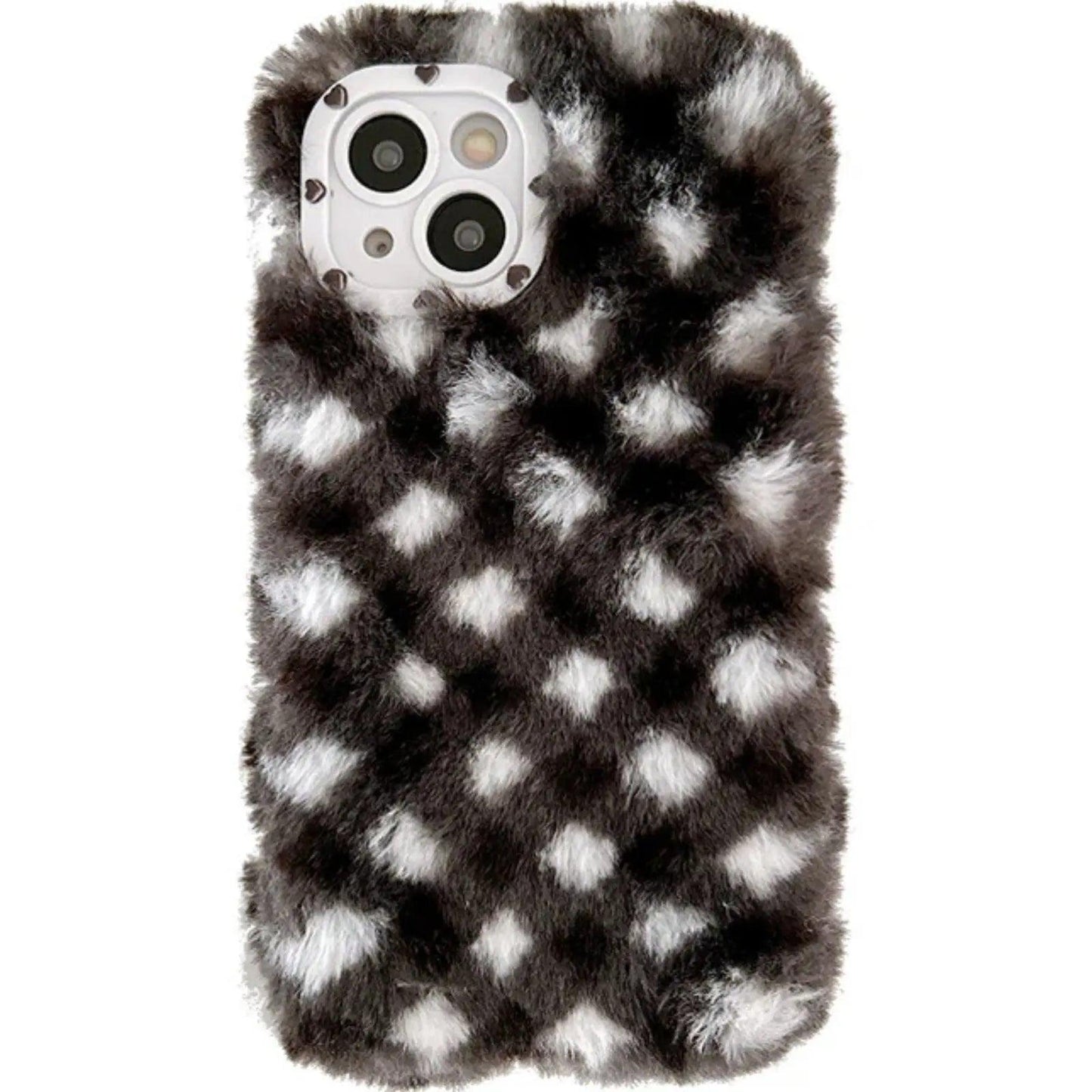 Women's Fashionable Plush Plaid Mobile Phone Case - MyMobile