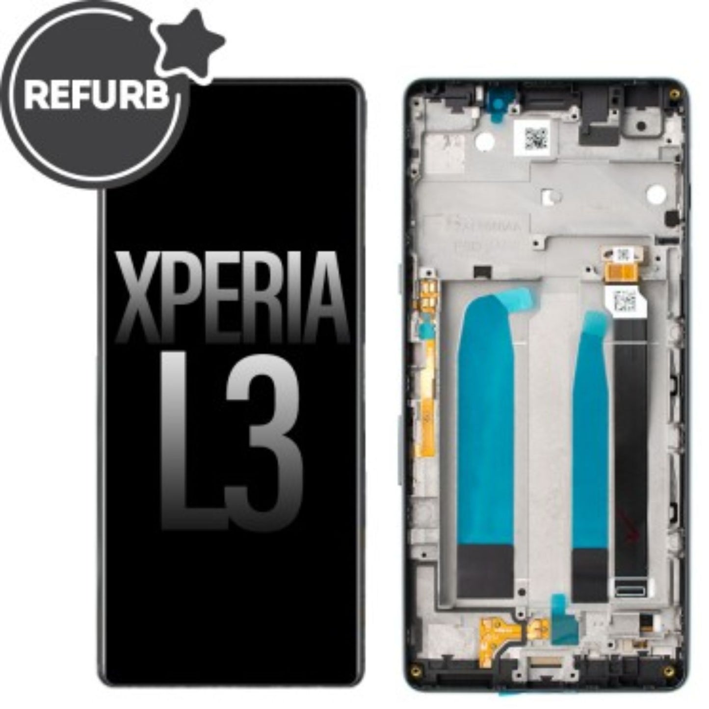 REFURB LCD Screen Repair Screen for Sony Xperia L3 with Frame