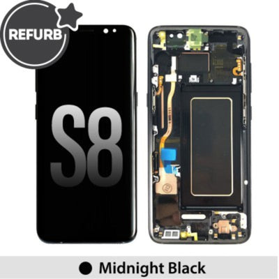 Samsung Galaxy S8 OLED Screen Replacement Digitizer with Frame G950F (Refurbished)