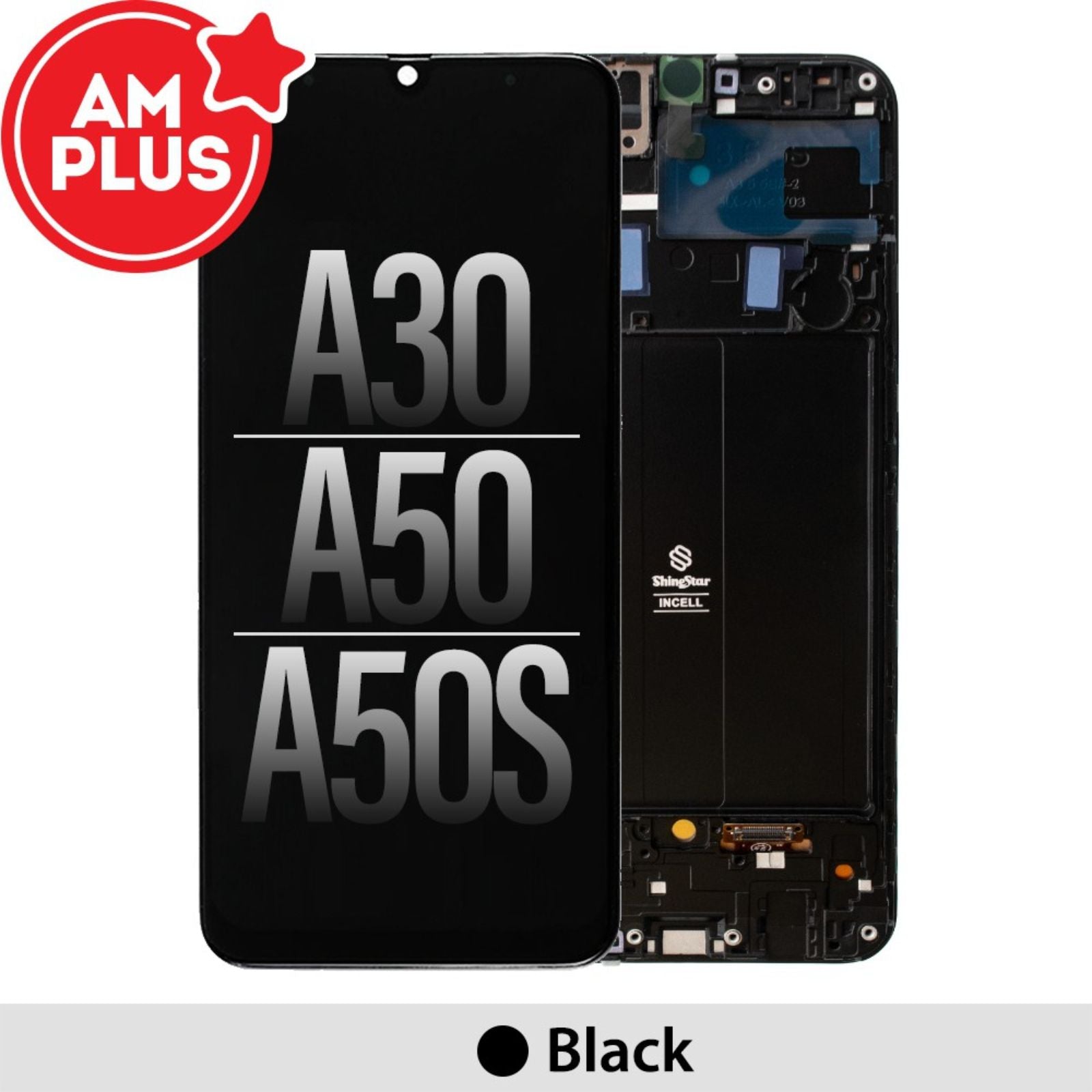 AMPLUS LCD Screen Repair for Samsung Galaxy A50 A505F A50s A507F A30 A305F with Frame -Black MyMobile