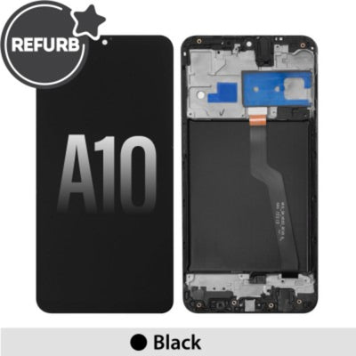Samsung Galaxy A10 A105 REFURB OLED Screen Replacement Digitizer with Frame-Black