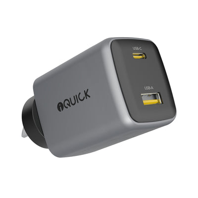 iQuick NANO ENERGY 2 45W PD3.0 USB-C and USB-A Ports Charging Adapter - MyMobile