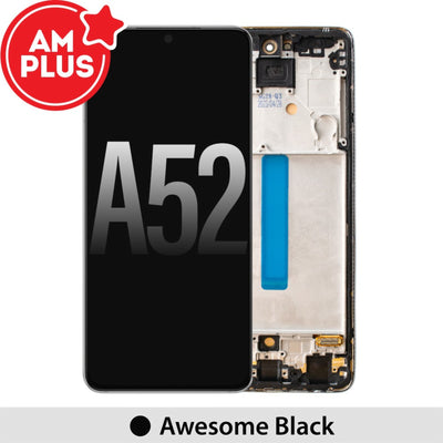 Samsung Galaxy A52 A525 / A52 5G A526 / A52s 5G A528 AMPLUS OLED Screen Replacement Digitizer with Frame-Black