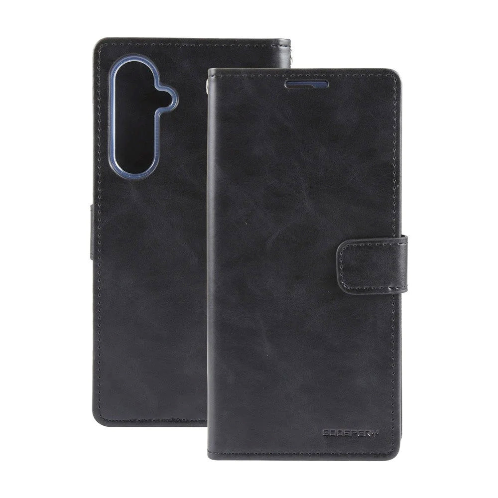 Mercury Blue Moon Diary Case With Magnetic Ring for Samsung Galaxy S24 FE