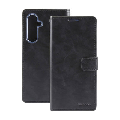Mercury Blue Moon Diary Case With Magnetic Ring for Samsung Galaxy S24 FE