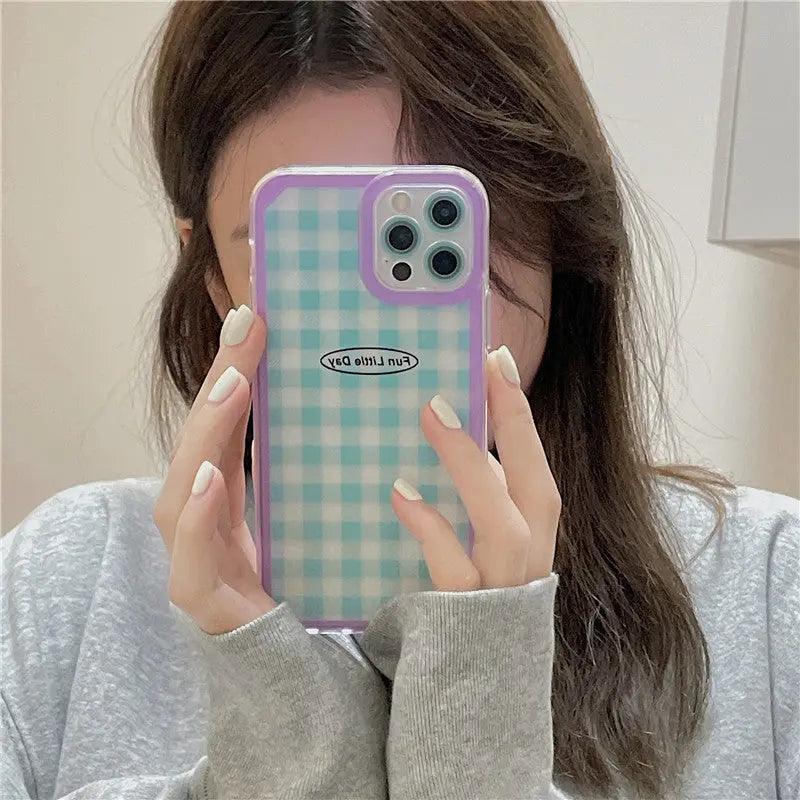 Korean Stripe Mobile Phone Case Is Suitable Online Only