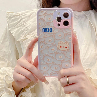 Cute Bear And Rabbit Mobile Phone Case New Transparent Online Only