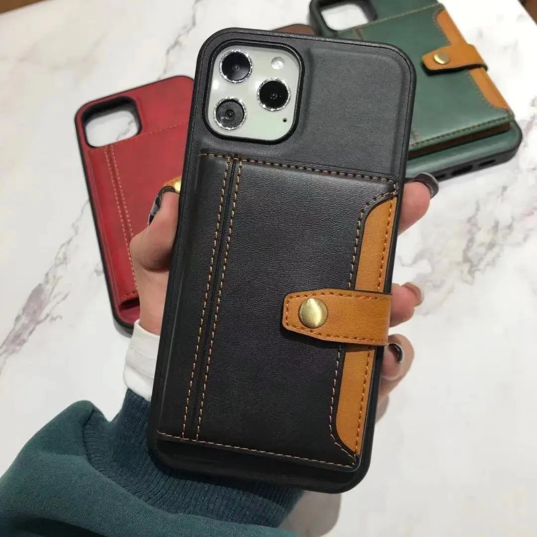 Fashion Personality Mobile Phone Card Leather Case Online Only