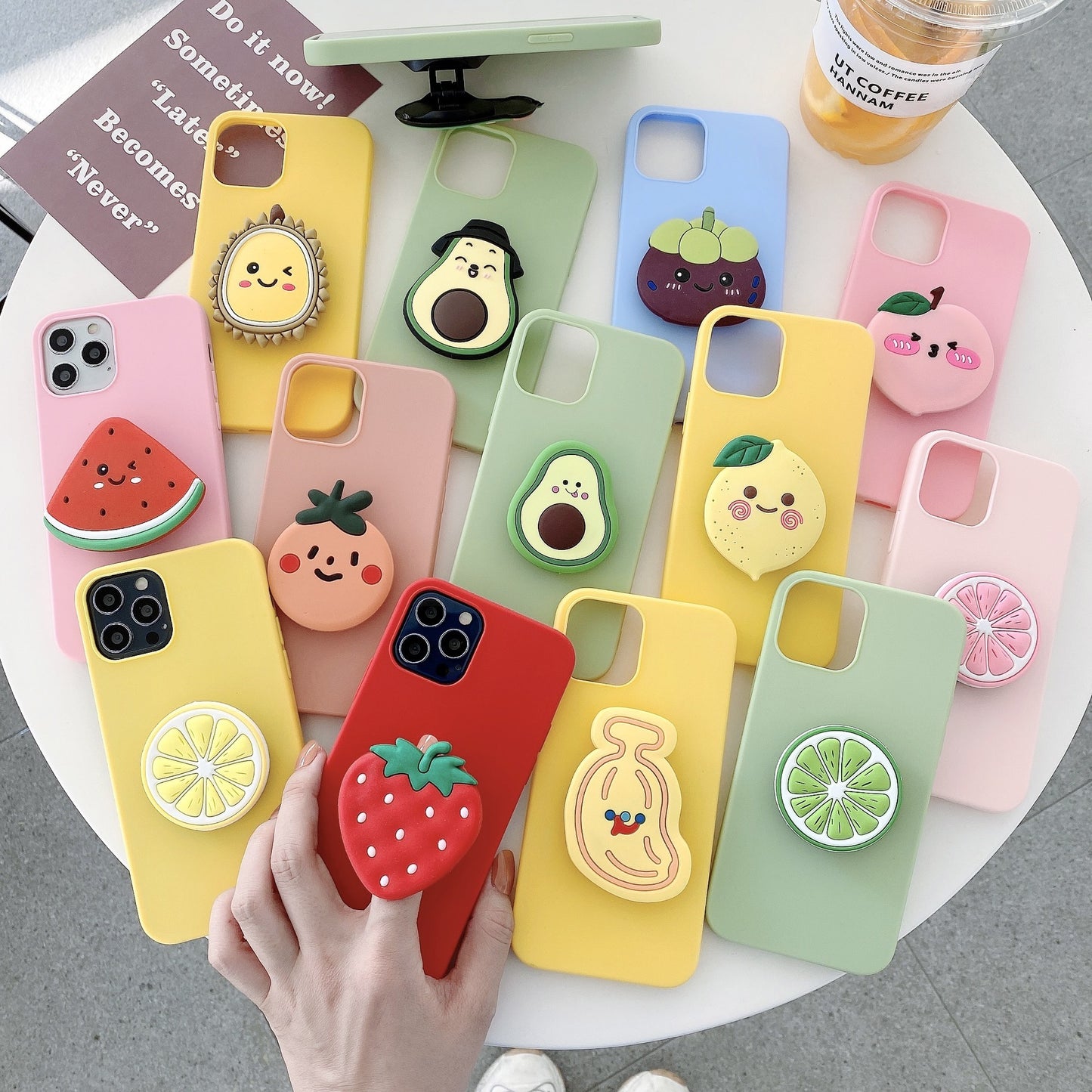 Cute Fruit Holder Phone Case For iPhone 14