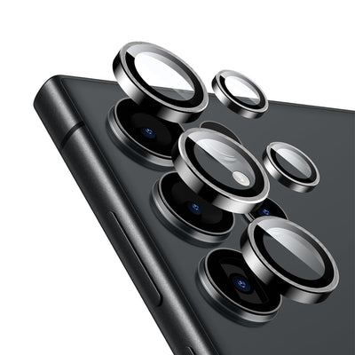 Kinglas Metal Ring HD Tempered Glass Camera Lens Protector Film for Samsung Galaxy S23 Ultra