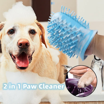 2 In 1 Dog Paw Cleaner Cup Soft Pet Dog Foot Cleaning Washer Brush Cup Portable Pet Foot Washer Paw Clean Brush Foot Cleaning Bucket Pet Products - MyMobile