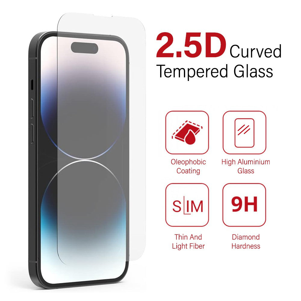 kinglas Tempered Glass Screen Protector For iPhone 16 Plus / 15 Plus / 15 Pro Max