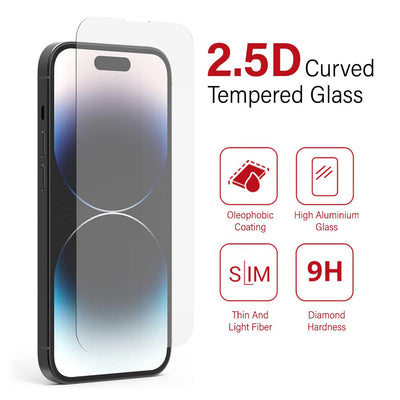 kinglas Tempered Glass Screen Protector For iPhone 16 Plus / 15 Plus / 15 Pro Max