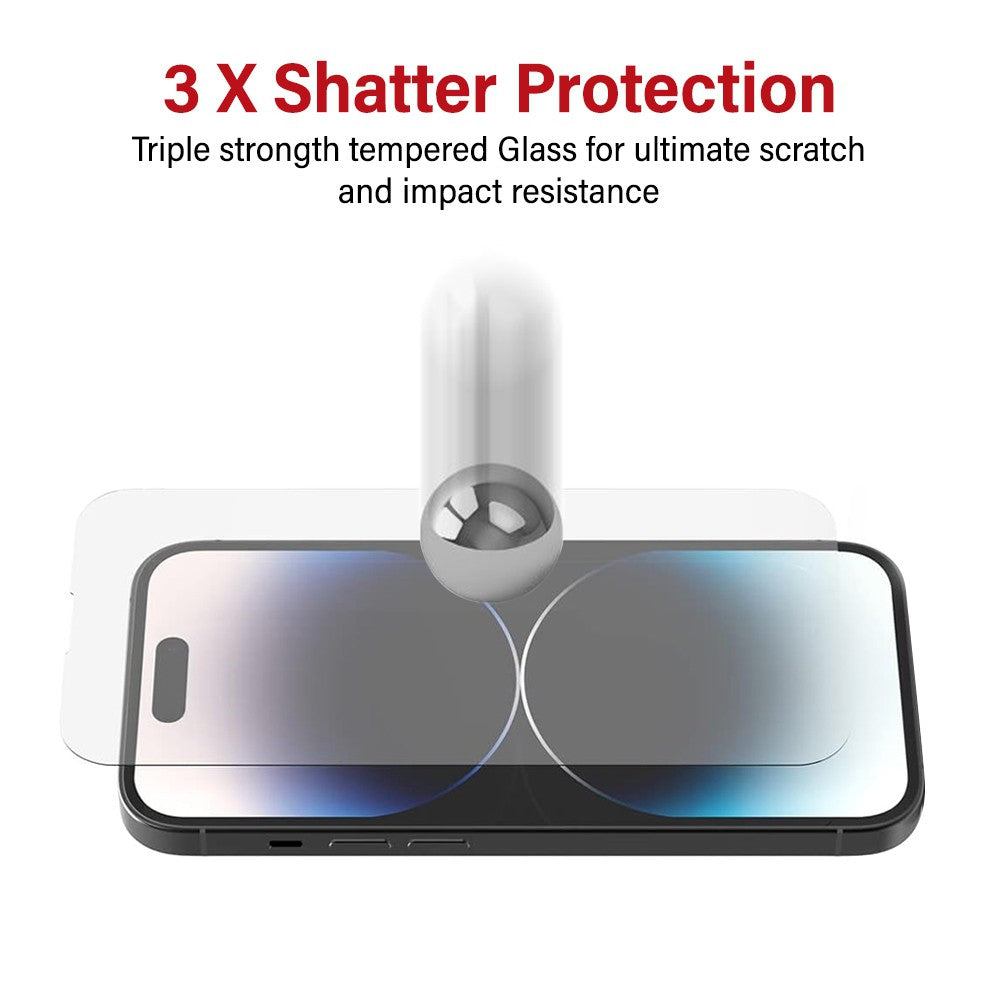 kinglas Tempered Glass Screen Protector For iPhone 16 Plus / 15 Plus / 15 Pro Max