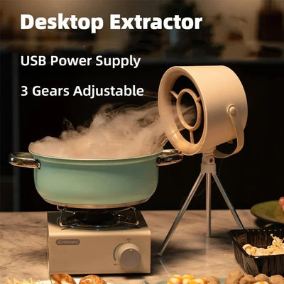 2024 New Portable Desktop Exhaust Fan Small Kitchen Hood Extractor Barbecue USB Charging Desktop Range Hoods Mini Suction Cooker Hood Kitchen Gadgets - MyMobile