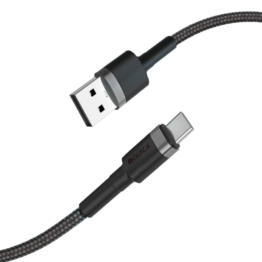 iQuick Braided USB-C to USB-A Fast Charging Cable 2M for iPhone 15 16 Series