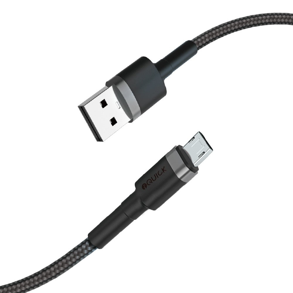 iQuick Braided Micro USB to USB-A Fast Charging Cable 1M