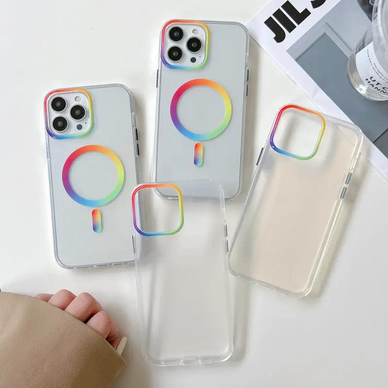 Transparent Drop-resistant Magnetic Protective Cover Phone Case Online Only