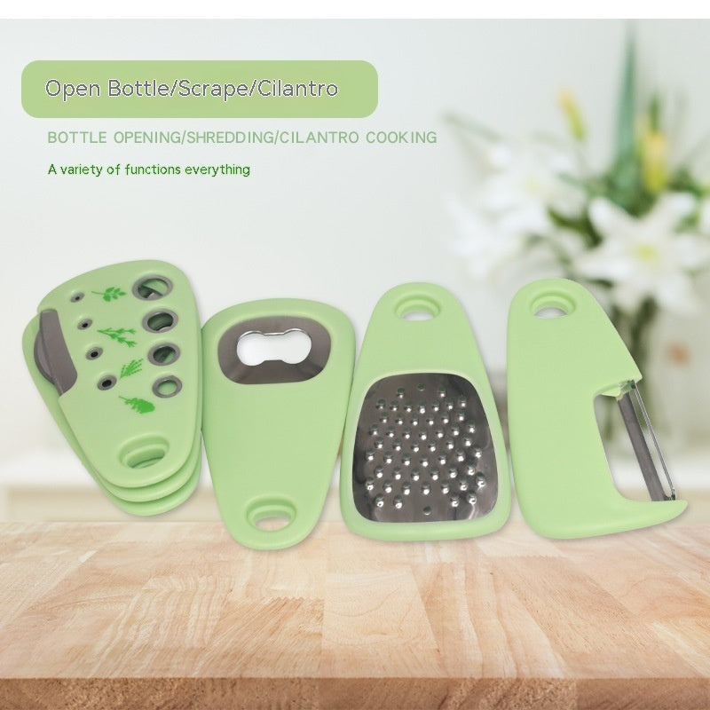 Kitchen Gadget Set 6 Slicing Knife Peeler Multifunctional Mashed Garlic Slicer Household Kitchen Tool Bottle Opener