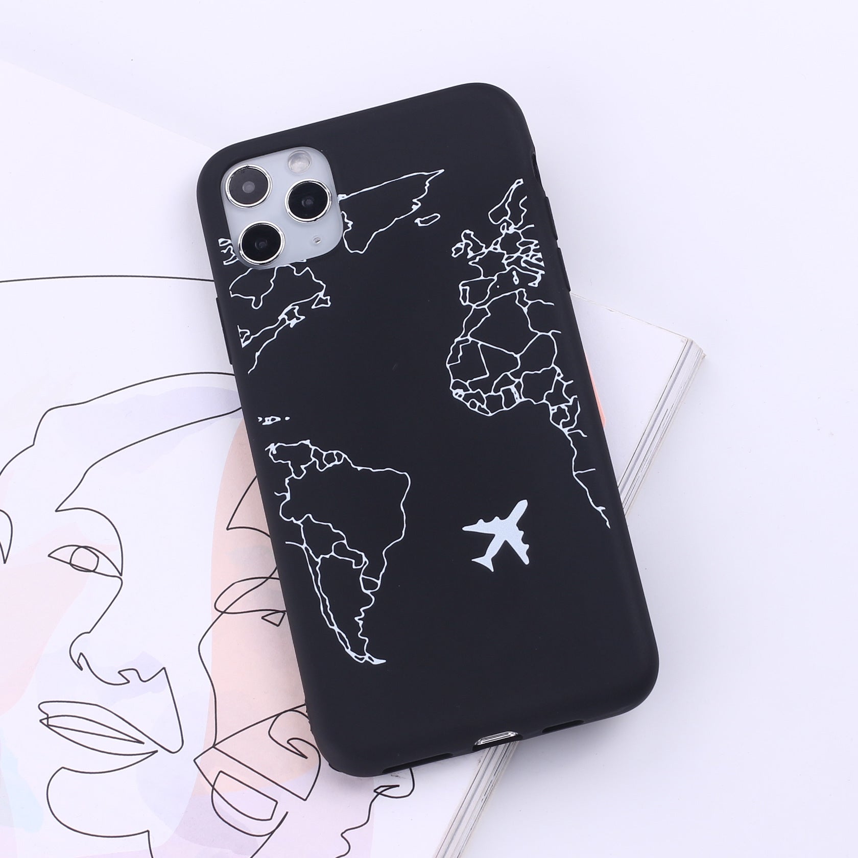 Simple flight map mobile phone soft case - MyMobile