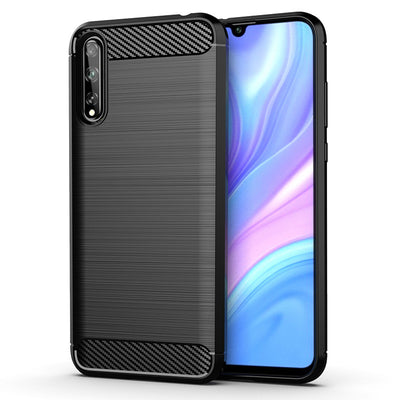 Brushed carbon fiber pattern silicone soft shell For Huawei 10s