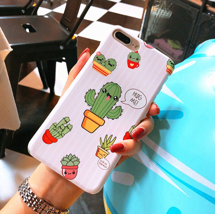 Compatible With Apple, USLION Green Cactus Case For I  Plus Flower Cartoon Animal Phone Cases For  Matte Hard PC Back Cover - MyMobile