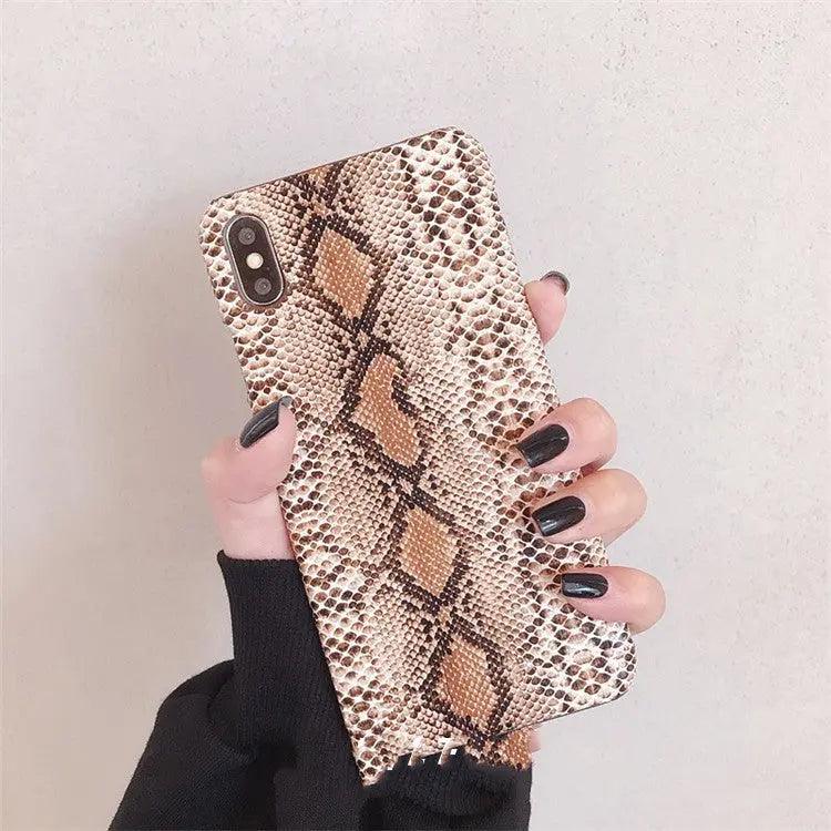 Leather luxury snake skin mobile phone case Online Only