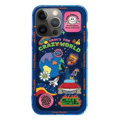 Fashionable Fluorescent Blue Planet Mobile Phone Soft Shell Online Only