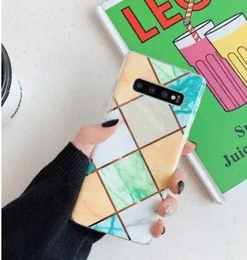 Retro geometric marble mobile phone case Online Only