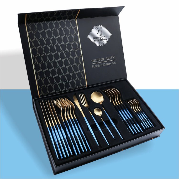 24 Piece Set Of 304 Stainless Steel Knife Gift Box - MyMobile