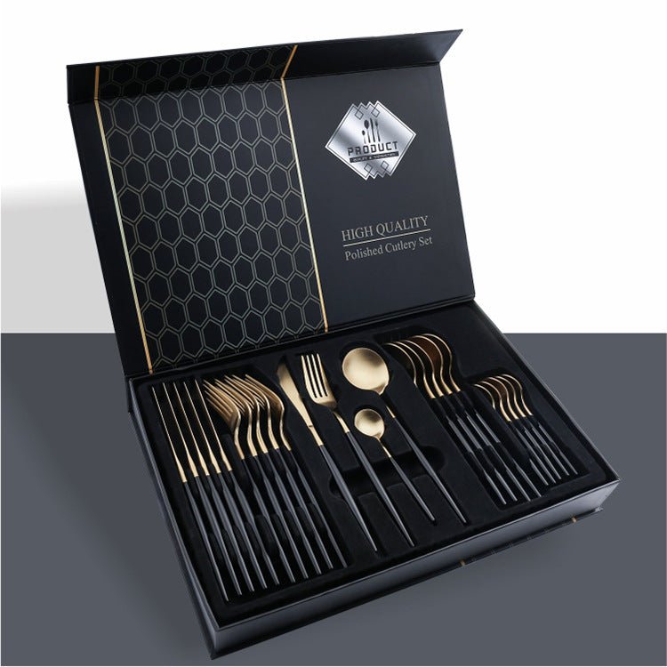 24 Piece Set Of 304 Stainless Steel Knife Gift Box - MyMobile