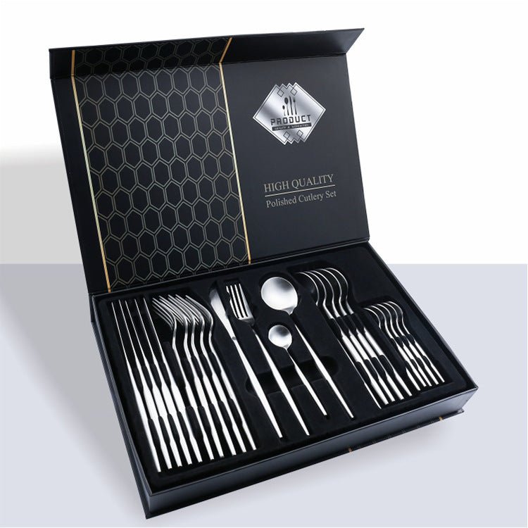 24 Piece Set Of 304 Stainless Steel Knife Gift Box - MyMobile