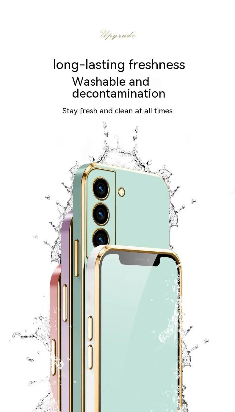 Straight Edge Electroplating All-inclusive Drop-resistant Phone Case - MyMobile