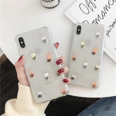 Pearl milk tea mobile phone case Online Only