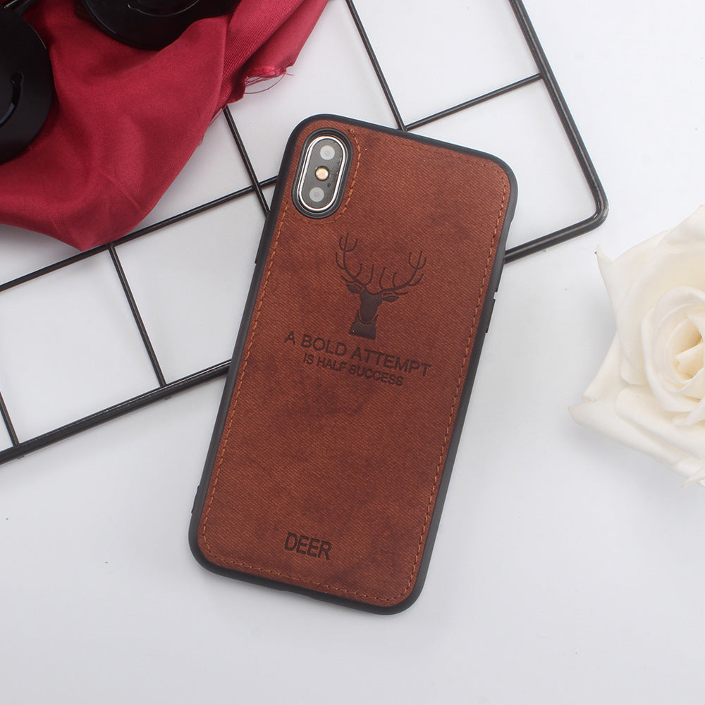 Creative Elk Head Cloth Pattern Mobile Phone Case - MyMobile