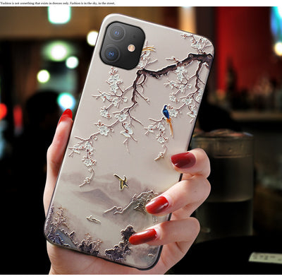 Mobile Phone Shell Chinese Style Embossed Frosted Soft Shell For Huawei P40